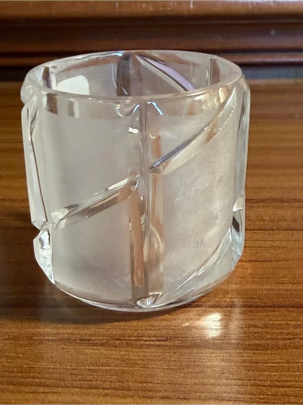 Vintage Partylite Crystal Votive Candle Holder Pair Counterpoint Frosted P0267 - Picture 2 of 9